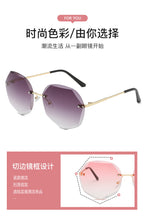 Load image into Gallery viewer, 2023 Brand Design Vintage Rimless Pilot Sunglasses Women Men Retro Cutting Lens Gradient Sun Glasses Female UV400