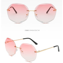 Load image into Gallery viewer, 2023 Brand Design Vintage Rimless Pilot Sunglasses Women Men Retro Cutting Lens Gradient Sun Glasses Female UV400