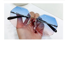 Load image into Gallery viewer, 2023 Brand Design Vintage Rimless Pilot Sunglasses Women Men Retro Cutting Lens Gradient Sun Glasses Female UV400