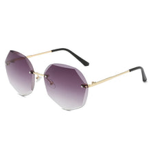 Load image into Gallery viewer, 2023 Brand Design Vintage Rimless Pilot Sunglasses Women Men Retro Cutting Lens Gradient Sun Glasses Female UV400