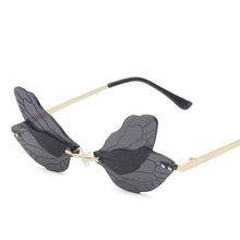 Carica l'immagine nel visualizzatore di Gallery, 2022 New Fashion Dragonfly Occhiali da sole Donna Uomo Brand Design Senza montatura Wave Eyewear Occhiali da sole stretti di tendenza di lusso