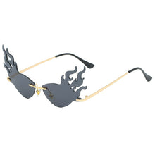 Load image into Gallery viewer, 2023 Flame Shaped Sunglasses Photo Prop Decorative Party Eyeglasses Funny Party Glasses (Yellow Lens)