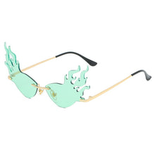 Load image into Gallery viewer, 2023 Flame Shaped Sunglasses Photo Prop Decorative Party Eyeglasses Funny Party Glasses (Yellow Lens)