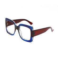 Load image into Gallery viewer, 2023 Ladies Anti-Blue Light Glasses Retro Square Three-Color Big Frame Men&#39;s Flat Glasses Frame Myopia Glasses Hot