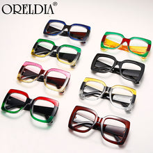 Load image into Gallery viewer, 2023 Ladies Anti-Blue Light Glasses Retro Square Three-Color Big Frame Men&#39;s Flat Glasses Frame Myopia Glasses Hot