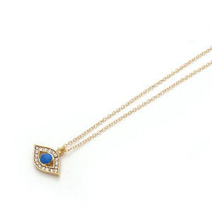 2020 New Fashion Ladies Chic Gold Chain Colorful Rhinestone Filled Evil Eye Coin Necklaces For Women Bohemian Gold Necklaces