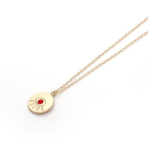 2020 New Fashion Ladies Chic Gold Chain Colorful Rhinestone Filled Evil Eye Coin Necklaces For Women Bohemian Gold Necklaces