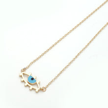 Load image into Gallery viewer, 2020 New Fashion Ladies Chic Gold Chain Colorful Rhinestone Filled Evil Eye Coin Necklaces For Women Bohemian Gold Necklaces