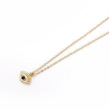 Load image into Gallery viewer, 2020 New Fashion Ladies Chic Gold Chain Colorful Rhinestone Filled Evil Eye Coin Necklaces For Women Bohemian Gold Necklaces