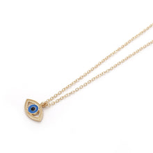 Load image into Gallery viewer, 2020 New Fashion Ladies Chic Gold Chain Colorful Rhinestone Filled Evil Eye Coin Necklaces For Women Bohemian Gold Necklaces