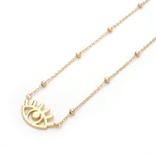 Load image into Gallery viewer, 2020 New Fashion Ladies Chic Gold Chain Colorful Rhinestone Filled Evil Eye Coin Necklaces For Women Bohemian Gold Necklaces