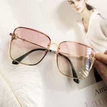 Load image into Gallery viewer, 2022 New Fashion Lady Oversize Rimless Square Bee Sunglasses Women Men Small Bee Glasses Gradient Sun Glasses Female UV400