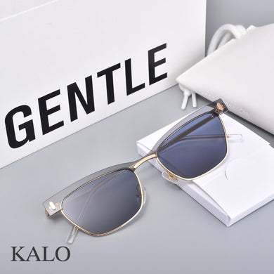 2022   Metal Frame Men Women Sunglasses GENTLE KALO Polarized UV400 Square Sunglasses Women Men