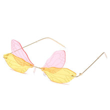 Load image into Gallery viewer, 2023 Rimless Cat Eye Sunglasses Women Vintage Cool Gradient Dragonfly Steampunk Sun Glasses For Female Unisex UV400
