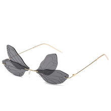 Load image into Gallery viewer, 2023 Rimless Cat Eye Sunglasses Women Vintage Cool Gradient Dragonfly Steampunk Sun Glasses For Female Unisex UV400
