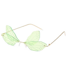 Load image into Gallery viewer, 2023 Rimless Cat Eye Sunglasses Women Vintage Cool Gradient Dragonfly Steampunk Sun Glasses For Female Unisex UV400