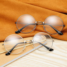 Load image into Gallery viewer, 2023 Fashionable Retro Glasses Without Diopter Round Glasses Metal Frame Unisex Eyeglasses Frames