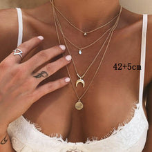 Load image into Gallery viewer, 2020 New Female Fashion Crystal Heart Necklace Pendant Short Gold Chain Necklace Pendant Necklace Charm Gifts Girlfriends Gift