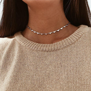 2020 New Female Fashion Crystal Heart Necklace Pendant Short Gold Chain Necklace Pendant Necklace Charm Gifts Girlfriends Gift