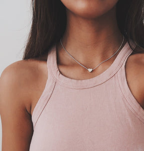 2020 New Female Fashion Crystal Heart Necklace Pendant Short Gold Chain Necklace Pendant Necklace Charm Gifts Girlfriends Gift