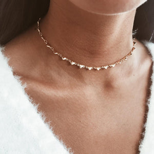 2020 New Female Fashion Crystal Heart Necklace Pendant Short Gold Chain Necklace Pendant Necklace Charm Gifts Girlfriends Gift