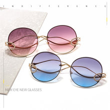 Carica l&#39;immagine nel visualizzatore di Gallery, 2023 Metal Diamond Sunglasses Women  Brand Round Rimless Frame Sun Glasses Female Eyeglasses UV400 Glasses