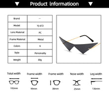 Load image into Gallery viewer, 2023 Personality Cat Eye Sunglasses Women Rimless Triangle Lens  Brand Designer Party Eyewear Shades for Women