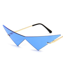 Load image into Gallery viewer, 2023 Personality Cat Eye Sunglasses Women Rimless Triangle Lens  Brand Designer Party Eyewear Shades for Women