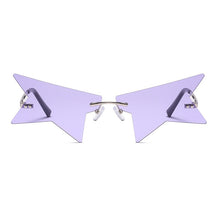 Load image into Gallery viewer, 2023 Personality Half Frame Star Sunglasses Women  Rimless Sun Glasses Polygonal Black Punk Eyeglasses Female Shades