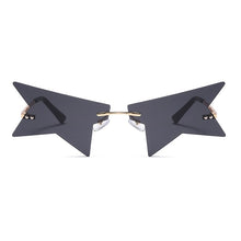 Load image into Gallery viewer, 2023 Personality Half Frame Star Sunglasses Women  Rimless Sun Glasses Polygonal Black Punk Eyeglasses Female Shades