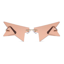 Load image into Gallery viewer, 2023 Personality Half Frame Star Sunglasses Women  Rimless Sun Glasses Polygonal Black Punk Eyeglasses Female Shades