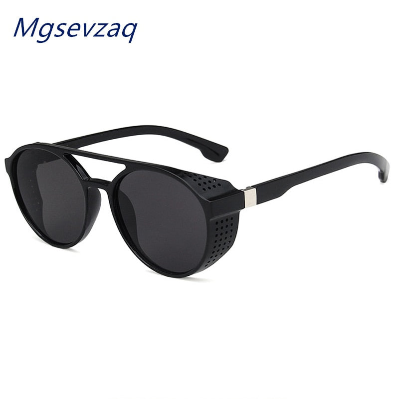 2023 Occhiali da sole unisex Steampunk personalità 2023 Occhiali da sole rotondi antivento classici di tendenza splendida e fantastica 