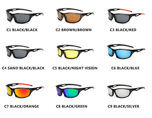 2022  Polarized Sunglasses Men Brand Designer Square Sports Sun Glasses for Men Driving Fishing Black Frame Goggle UV400