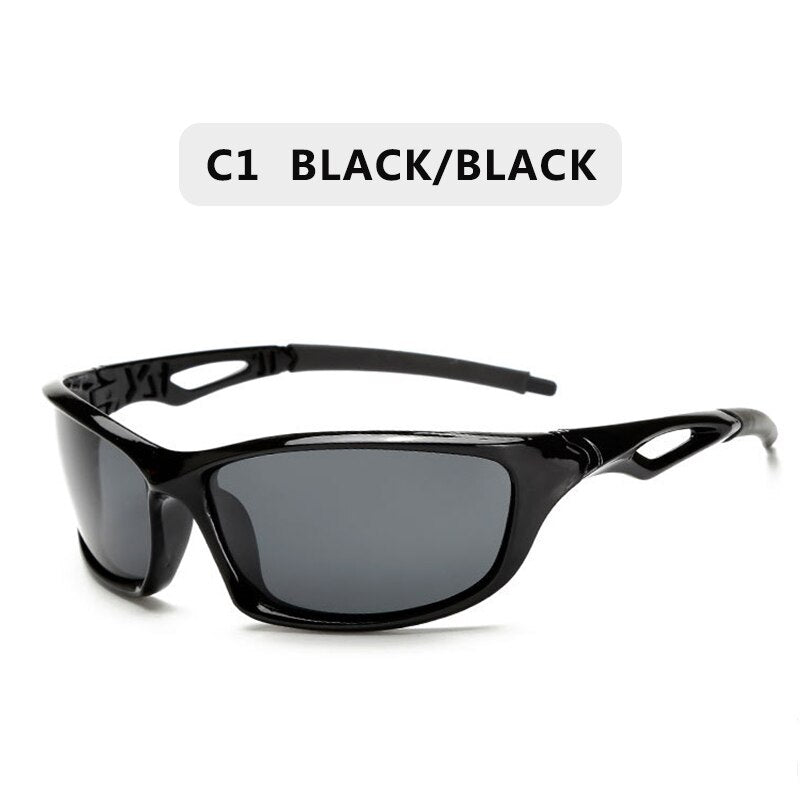 2022  Polarized Sunglasses Men Brand Designer Square Sports Sun Glasses for Men Driving Fishing Black Frame Goggle UV400