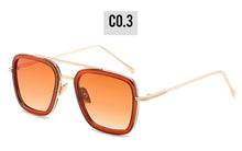 Load image into Gallery viewer, 2022  Polarized Tony Stark Sun Glasses Iron Man 3 Colorful Gradient Sunglasses square metal frame male sun glasses