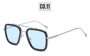 2022  Polarized Tony Stark Sun Glasses Iron Man 3 Colorful Gradient Sunglasses square metal frame male sun glasses