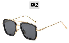 Load image into Gallery viewer, 2022  Polarized Tony Stark Sun Glasses Iron Man 3 Colorful Gradient Sunglasses square metal frame male sun glasses