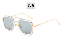 Load image into Gallery viewer, 2022  Polarized Tony Stark Sun Glasses Iron Man 3 Colorful Gradient Sunglasses square metal frame male sun glasses