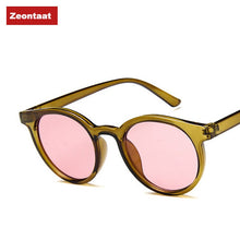 Load image into Gallery viewer, 2023 Red Blue Round Sunglasses Women Brand Designer Pink Yellow Sun Glasses Vintage Retro Shades