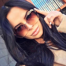 Load image into Gallery viewer, 2022   Rimless Hexagon Sunglasses Women Brand Designer Gradient Lens UV400 Protection Sun Glasses Vintage   Clear Lens