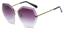 Load image into Gallery viewer, 2022   Rimless Hexagon Sunglasses Women Brand Designer Gradient Lens UV400 Protection Sun Glasses Vintage   Clear Lens