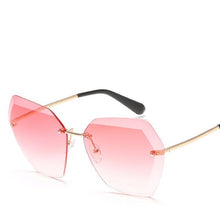 Load image into Gallery viewer, 2022   Rimless Hexagon Sunglasses Women Brand Designer Gradient Lens UV400 Protection Sun Glasses Vintage   Clear Lens
