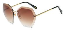 Load image into Gallery viewer, 2022   Rimless Hexagon Sunglasses Women Brand Designer Gradient Lens UV400 Protection Sun Glasses Vintage   Clear Lens