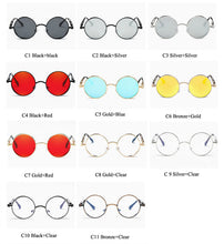 Carica l&#39;immagine nel visualizzatore di Gallery, 2023 Round Style Mirrored Les Sunglasses Women Steampunk Cool Spring Brand Design Sun Glasses Oculos De Sol