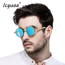Carica l&#39;immagine nel visualizzatore di Gallery, 2023 Round Style Mirrored Les Sunglasses Women Steampunk Cool Spring Brand Design Sun Glasses Oculos De Sol