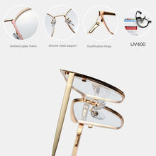 Load image into Gallery viewer, 2023 Sexy Cat eye glasses frame women clear lens spectacle frames brand design Transparent eye glasses metal
