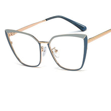 Load image into Gallery viewer, 2023 Sexy Cat eye glasses frame women clear lens spectacle frames brand design Transparent eye glasses metal