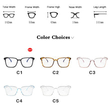 Load image into Gallery viewer, 2020  Square Glasses Frame Women Men Vintage Transparent Leopard Eyeglasses Clear Lens Computer Eyewear Optical Spectacles