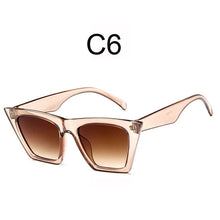 Load image into Gallery viewer, 2022 New Square Sunglasses Brand Cat Eye Sun Glasses Personalized Colorful Eyeglasses High Quality Womens Fashion Shades UV400