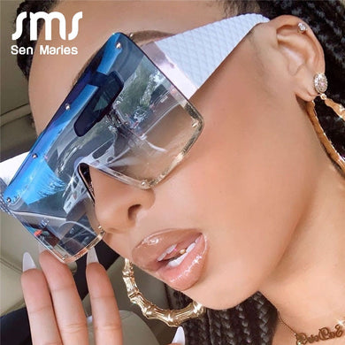2022 nuovi occhiali da sole quadrati moda donna montatura in metallo di grandi dimensioni occhiali vintage da uomo tonalità retrò colori sfumati Oculos UV400 